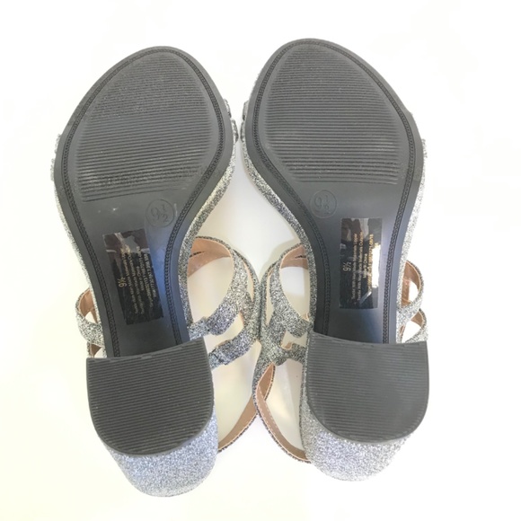 A NEW DAY Silver Heeled Sandals Estealla Chunky Block Heel New Women’s Size 9.5 - Picture 9 of 15